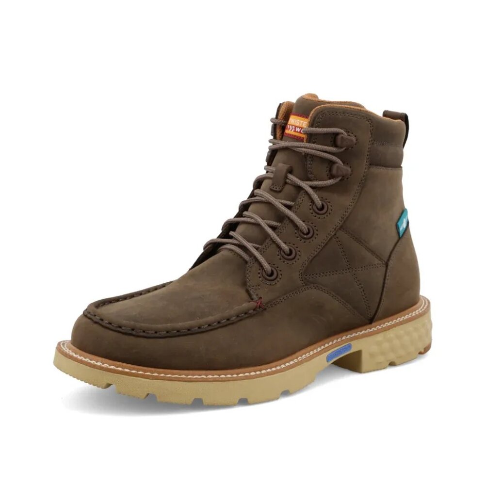 Twisted X® Men's 6" Shitake Brown Waterproof Work Boots soft toe size 14 NEW